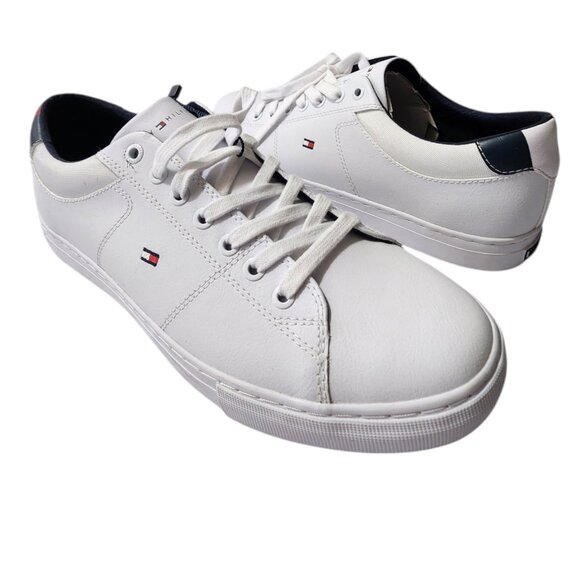 Tommy Hilfiger Men's Sneaker White Size 10 Memory‎ Foam Insole Lace up - Picture 1 of 9